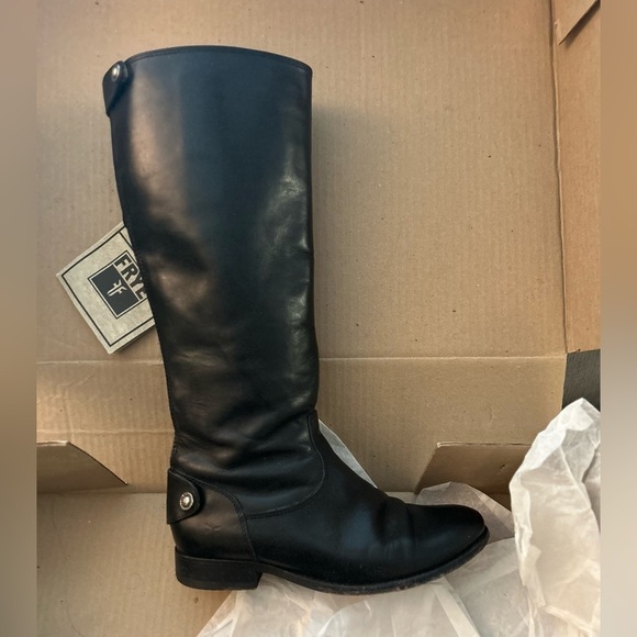 Frye  Melissa button back zip 5.5 zip black boots - Picture 1 of 15